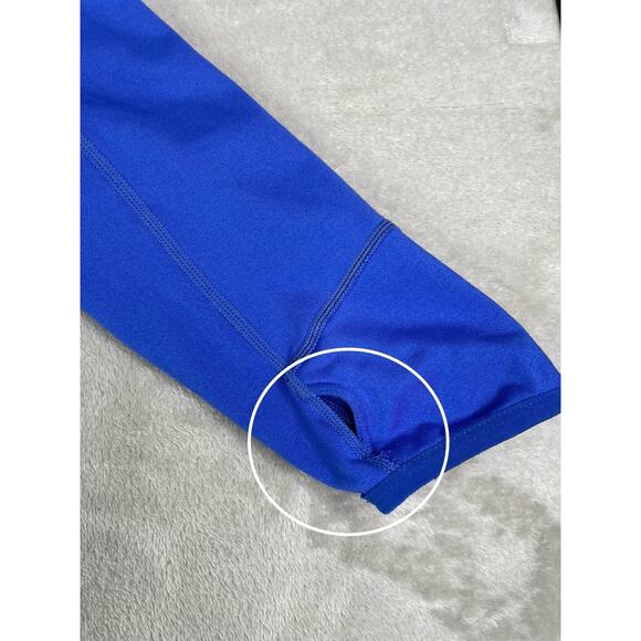 Nike Dri-Fit Women’s Full Zip Blue Athletic Jacket Size Med Thumb Holes Pockets - Picture 5 of 16